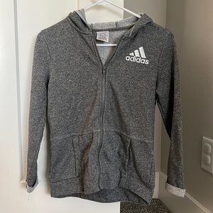 Adidas Girls Sparkle French Terry Zip Up | Size Girls Large